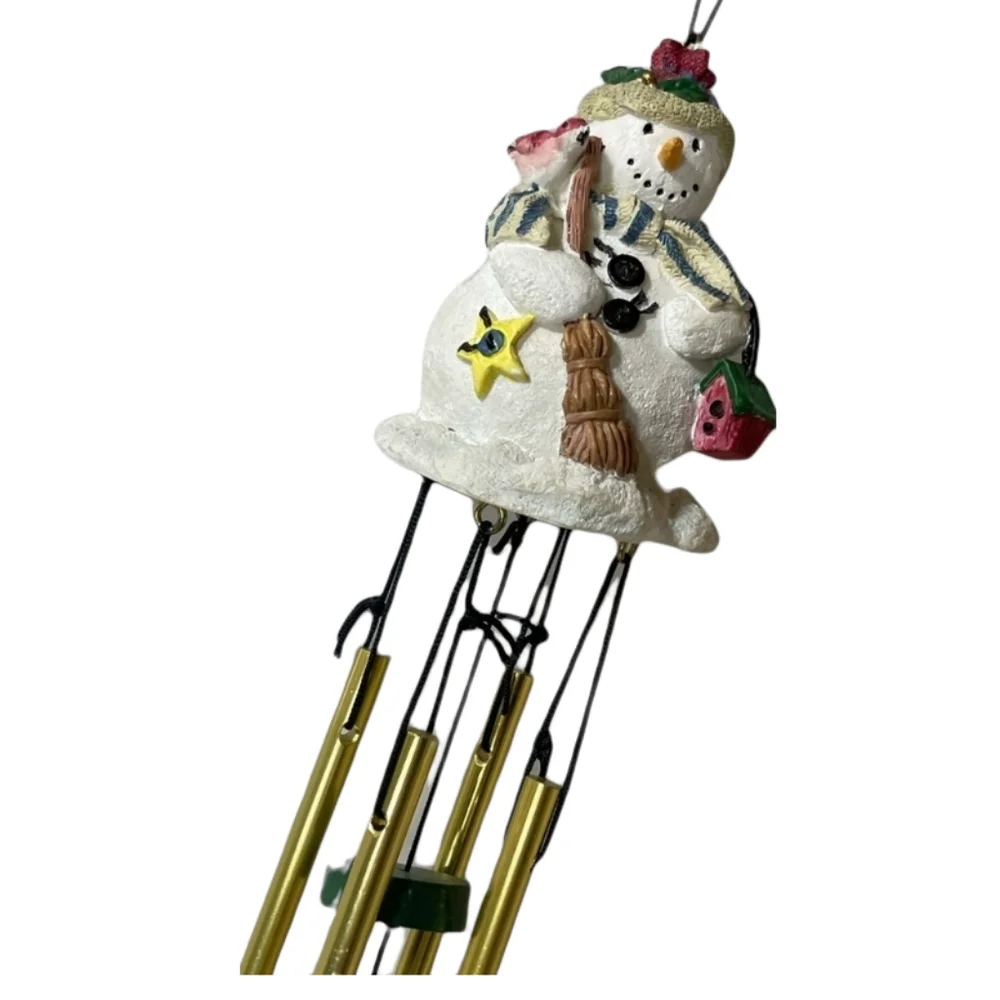 Snowman Wind Chime Hanging Wind Chime Holiday Decorations Christmas Ornaments